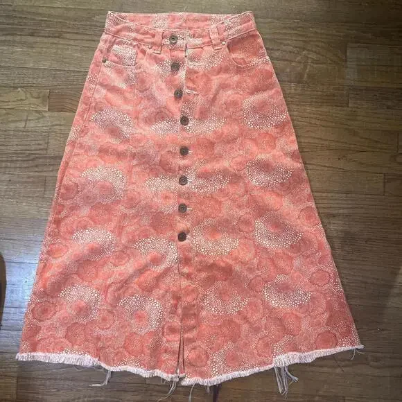Women's orange pink Skirts - Picture 3 of 5
